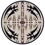 0015NAT296 Horse Thieves Natural 8ft Round