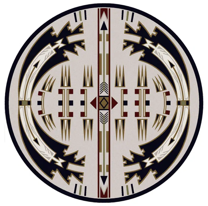 0015NAT296 Horse Thieves Natural 8ft Round