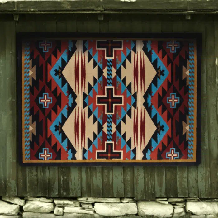 0080BLU201 Rustic Cross Blue American Dakota