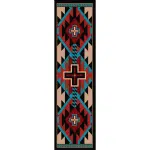0080BLU217 Rustic Cross Blue