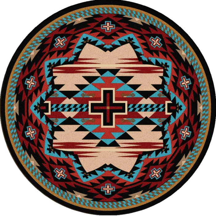 0080BLU296 Rustic Cross Blue