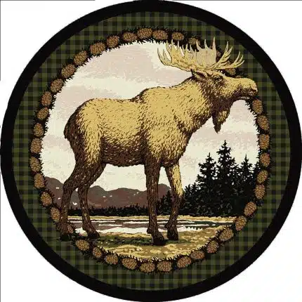 0098GRN296 Majestic Moose 8ft Round