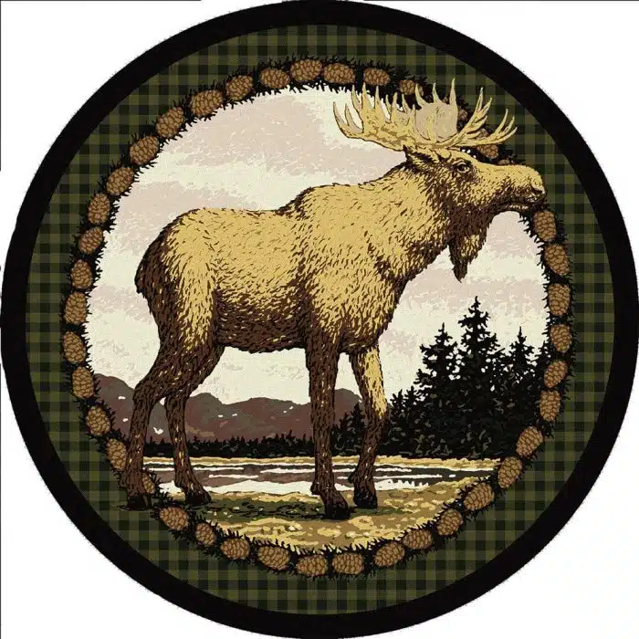 0098GRN296 Majestic Moose 8ft Round