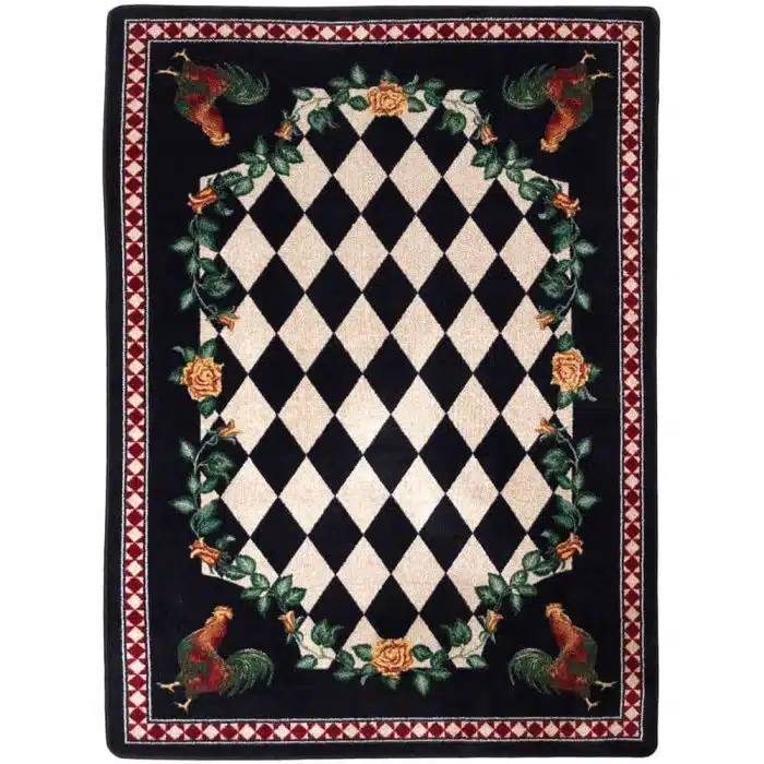 0123BLK201 High Country Rooster Black 5x8 1