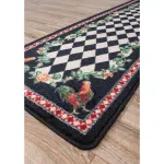 0123BLK217 High Country Rooster Black Runner Corner