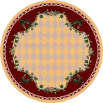 0123YEL296 High Country Rooster Yellow 8ft Round
