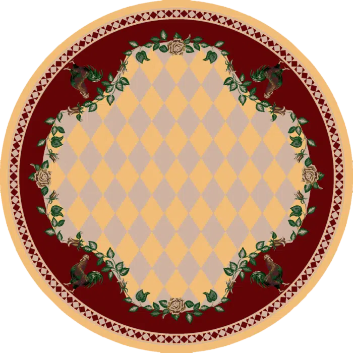 0123YEL296 High Country Rooster Yellow 8ft Round
