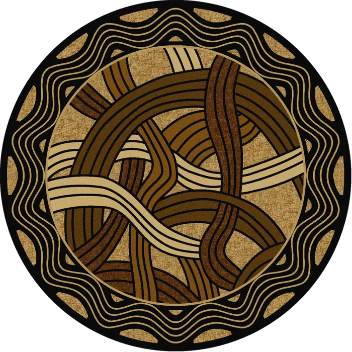 0127NAT296 Hand Coiled Natural