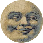 0132LHT296 Moon Face Light