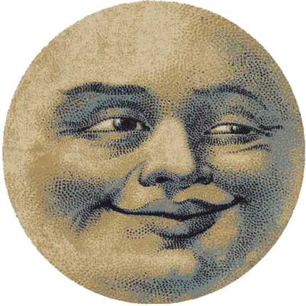 0132LHT296 Moon Face Light