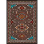 0201BRN201 Persian Southwest Brown 5x8 1