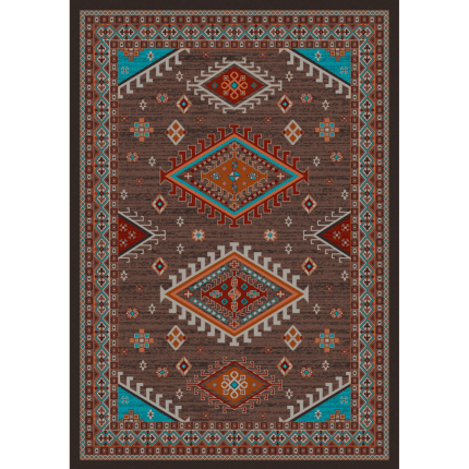 0201BRN201 Persian Southwest Brown 5x8 1