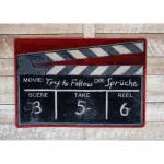 0288RED234 Clapper 3x4 Wood Background