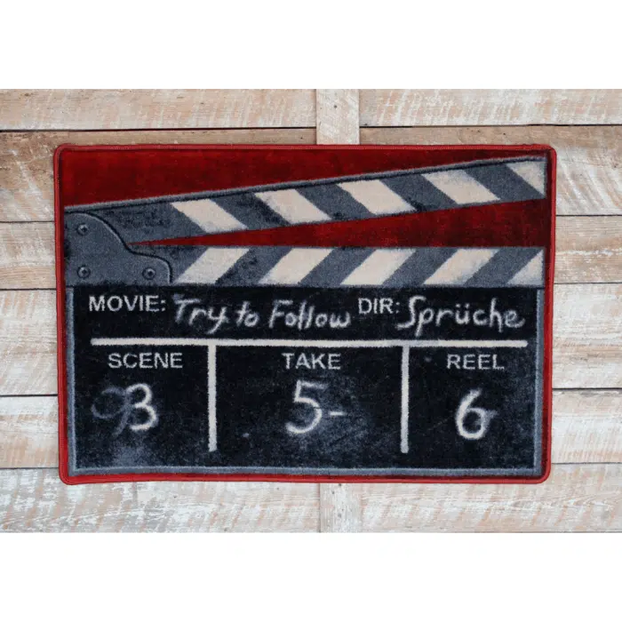 0288RED234 Clapper 3x4 Wood Background