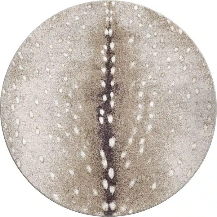 0361GRY296 Spotted Hide Oatmeal with Hint of Gray 8ft Round