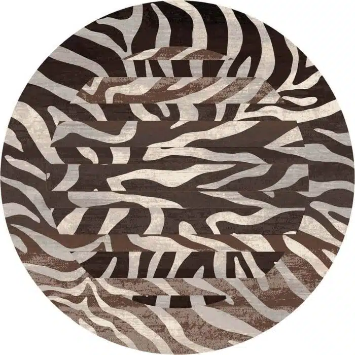 0409ZEB296 Levels Zebra 8ft Round