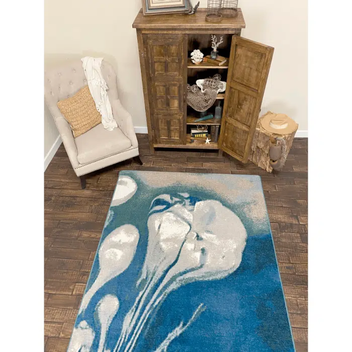 Abstract Jellyfish Ocean Blue 4 1