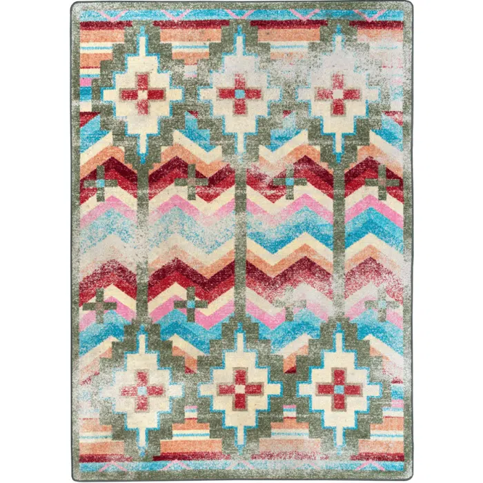 Distressed Shake Your Shawl Bright 5x8 1