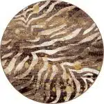 Modern Zebra Gold Splash 8RD ST V