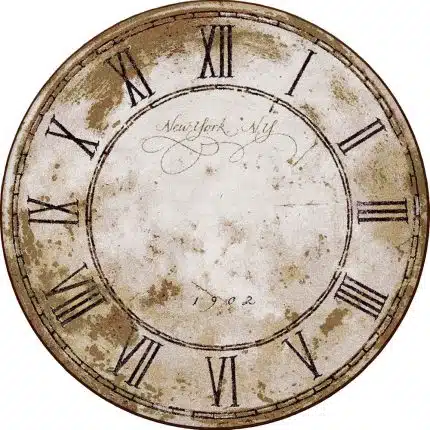 New York Clock Distressed ST