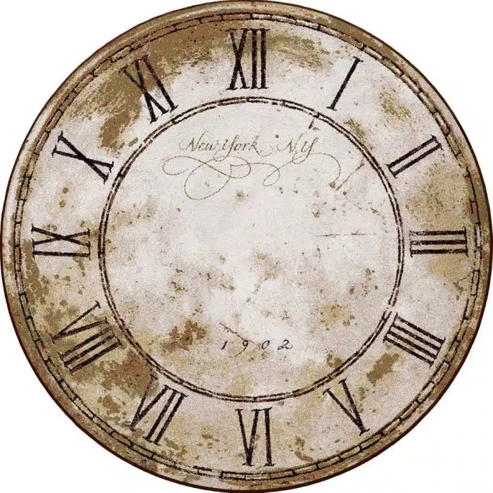 New York Clock Distressed ST