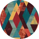 OKA0359MUL296 OKA Abstraction Multi 8ft Round
