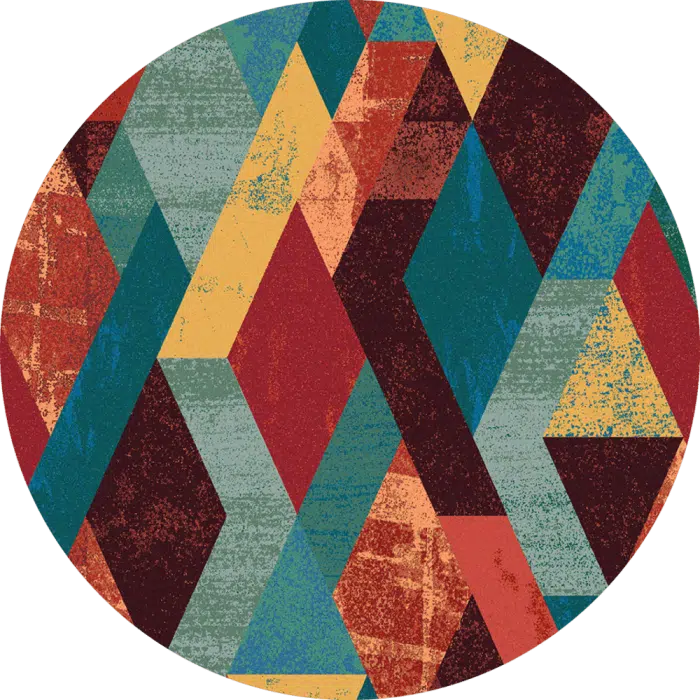 OKA0359MUL296 OKA Abstraction Multi 8ft Round