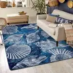 Modern Geometric Living Area Interior Room Rug Texture Design.