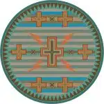 Tempest Turquoise 8ft Round