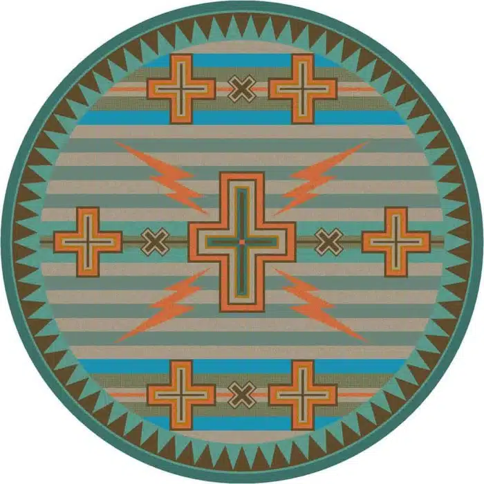 Tempest Turquoise 8ft Round