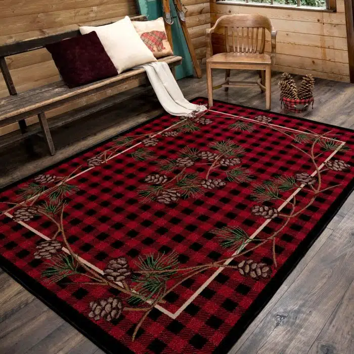 Wooded Pines Red 4 1