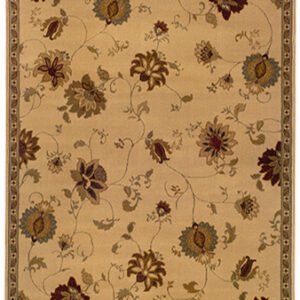 ESSY RUGS AMELIA 008W6 Casual Ivory/ Green Area Rugs