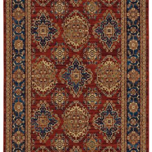 ESSY RUGS ANKARA 1802R Red/ Blue Area Rugs
