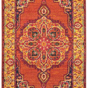 ESSY RUGS BOHEMIAN 3339Y Orange/ Yellow Area Rugs