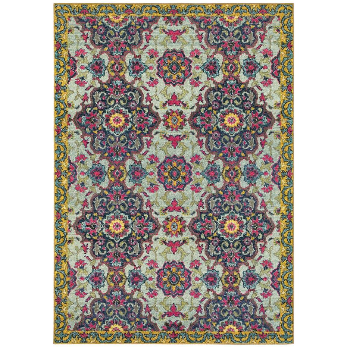 ESSY RUGS BOHEMIAN 53900000 Blue/ Yellow Area Rugs