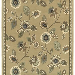 ESSY RUGS BRENTWOOD 501J9 Stone/ Blue Area Rugs