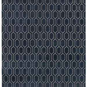 ESSY RUGS ELLERSON 8021X Navy/ Grey Area Rugs