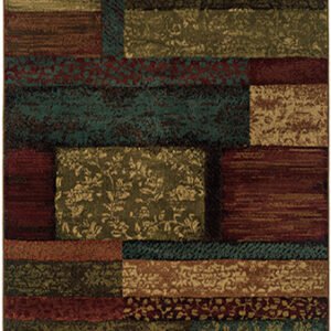 ESSY RUGS EMERSON 2480C Brown/ Teal Area Rugs