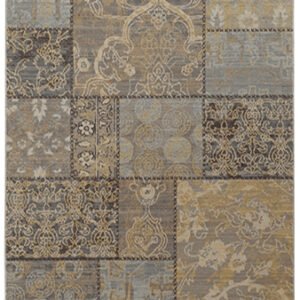 ESSY RUGS HERITAGE 1336H Charcoal/ Blue Area Rugs