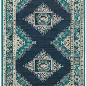 ESSY RUGS HIGHLANDS 6658A Blue/ Ivory Area Rugs