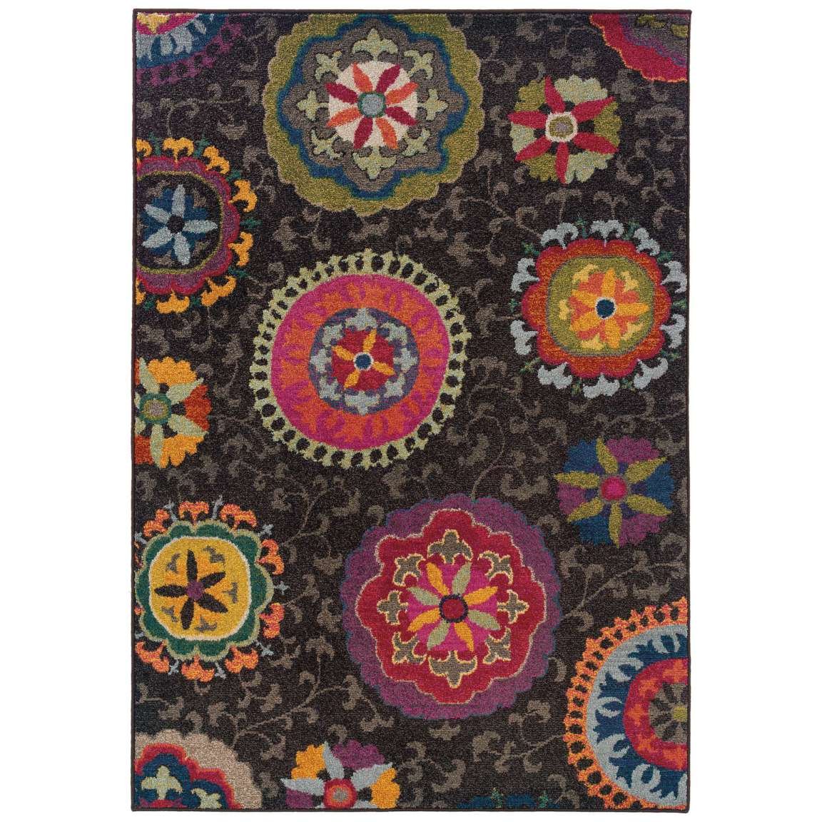 ESSY RUGS KALEIDOSCOPE 1333N Charcoal/ Multi Area Rugs