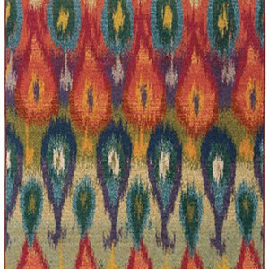 ESSY RUGS KALEIDOSCOPE 2061Z Multi/ Red Area Rugs