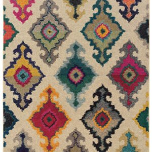 ESSY RUGS KALEIDOSCOPE 5990Y Ivory/ Multi Area Rugs