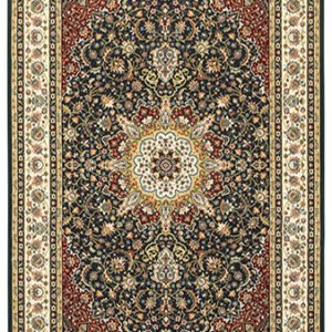 ESSY RUGS KASHAN 119U1 Navy/ Ivory Area Rugs