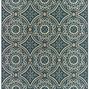 ESSY RUGS LATITUDE 609B3 Blue/ Grey Area Rugs
