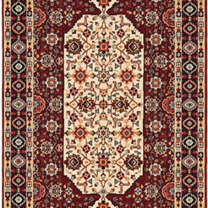 ESSY RUGS LILIHAN 1802W Red/ Ivory Area Rugs
