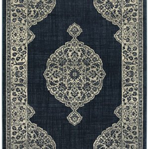 ESSY RUGS LINDEN 7937A Navy/ Grey Area Rugs