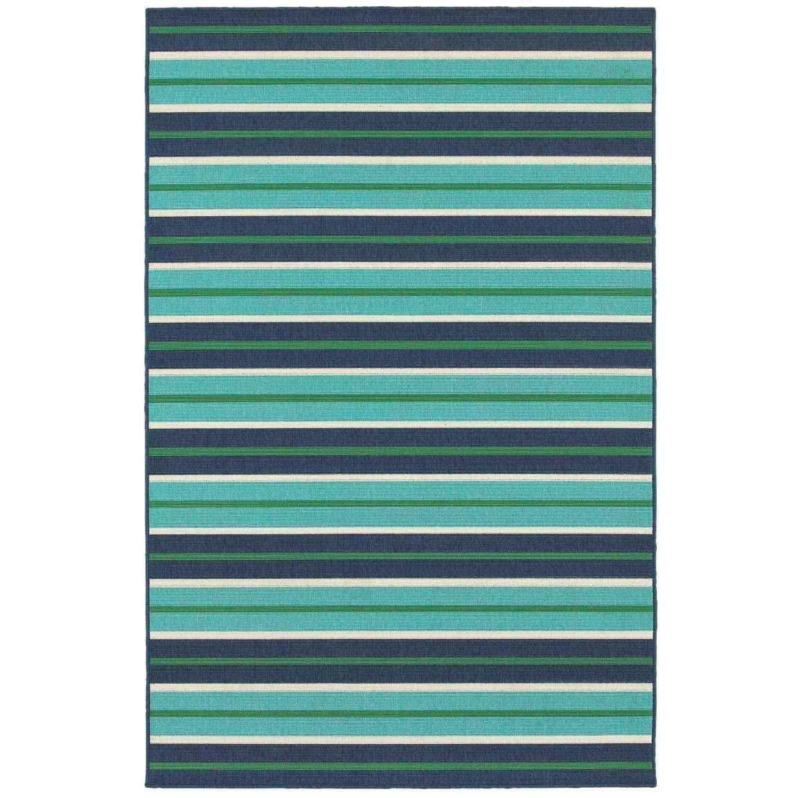 ESSY RUGS MERIDIAN 9652F Blue/ Green Area Rugs