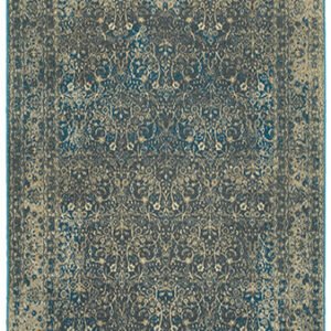 ESSY RUGS PASHA 1337B Navy/ Grey Area Rugs