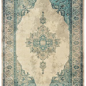 ESSY RUGS RALEIGH 2337W Ivory/ Blue Area Rugs